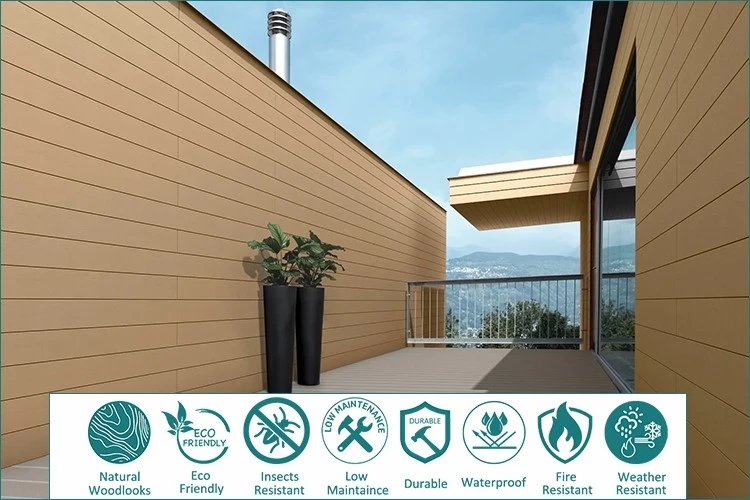 fireproof slatted wpc cladding fireproof slatted wpc cladding